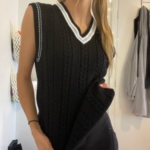 Black sweater vest